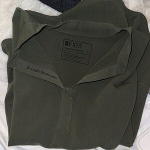 Figs Forest Green Scrub Top